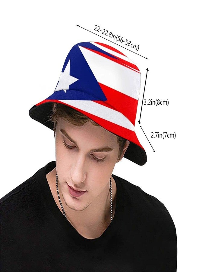 ASYG Unisex Puerto Rico Flag Bucket Hat Summer Outdoor Fisherman Cap Fun Boys Girls - Image 3